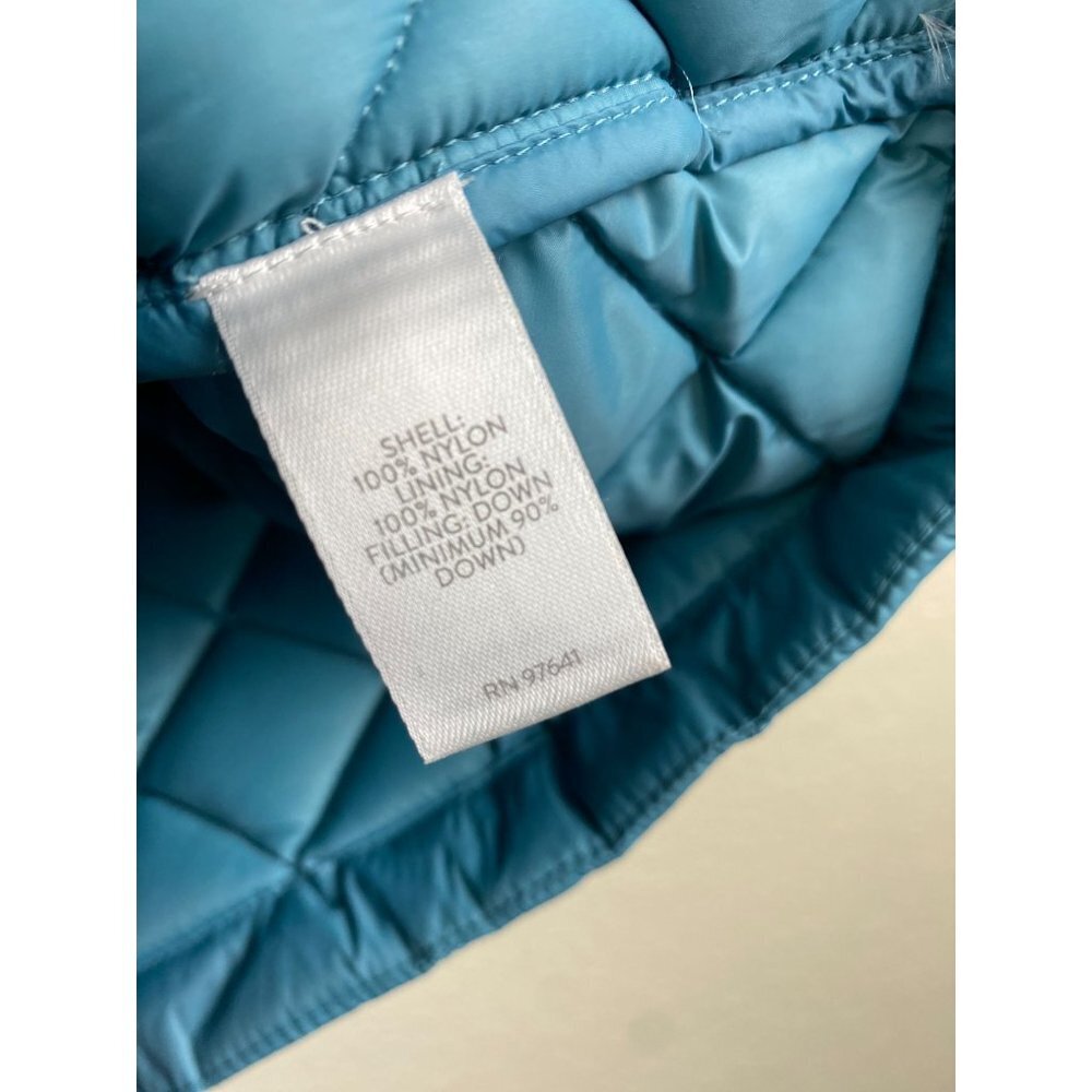 J. Jill Down Filled Quilted Vest Womens Blue Medium Warm Lightweight Fall Winter - Picture 10 of 12
